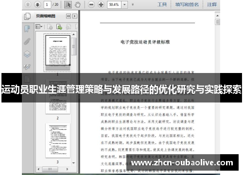 运动员职业生涯管理策略与发展路径的优化研究与实践探索