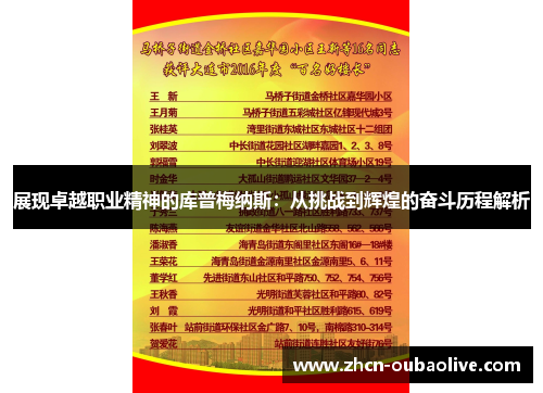 展现卓越职业精神的库普梅纳斯：从挑战到辉煌的奋斗历程解析